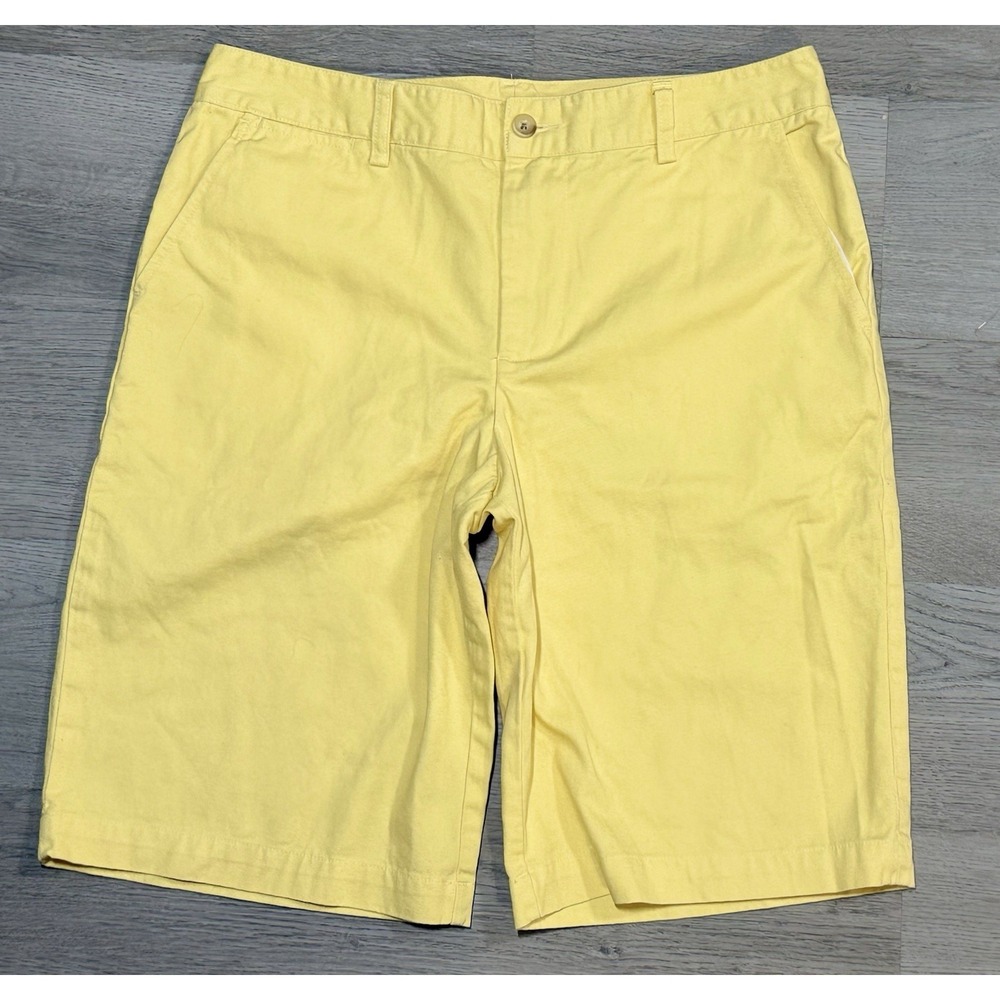 Polo Ralph Lauren Bermuda Shorts Women's Size 20 Yellow Embroidered Pony Logo